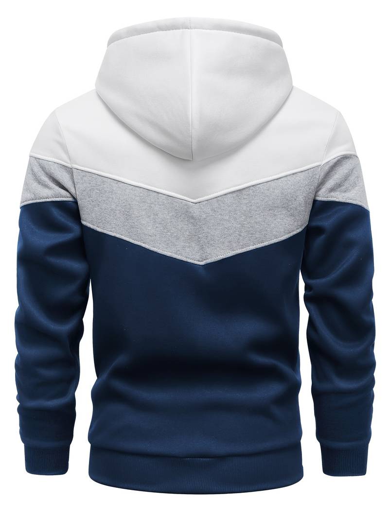 Men - Hoodie - Colour Block Design - Stylish & Comfortable Fashion Hoodie for Everyday Wear