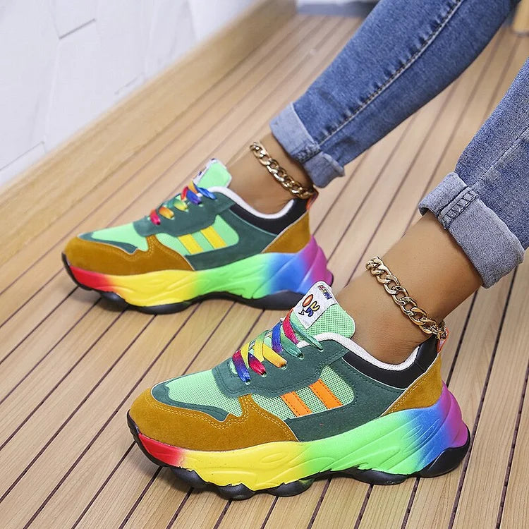 Women - Rainbow Shoes - Colorful & Trendy - Stylish Footwear for Every Occasion