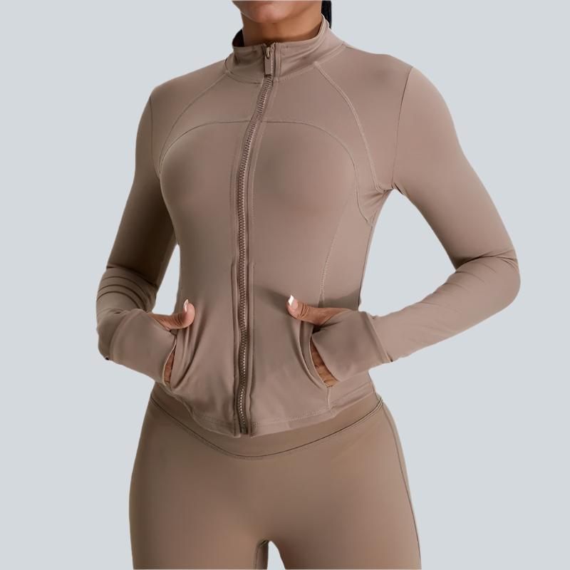 Tight fitting long sleeve yoga shirt