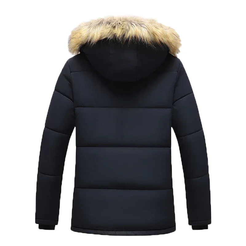 Jacket with fur hood and fleece lining