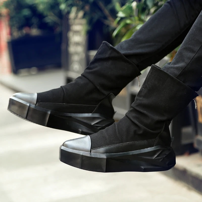 Men's retro platform boots