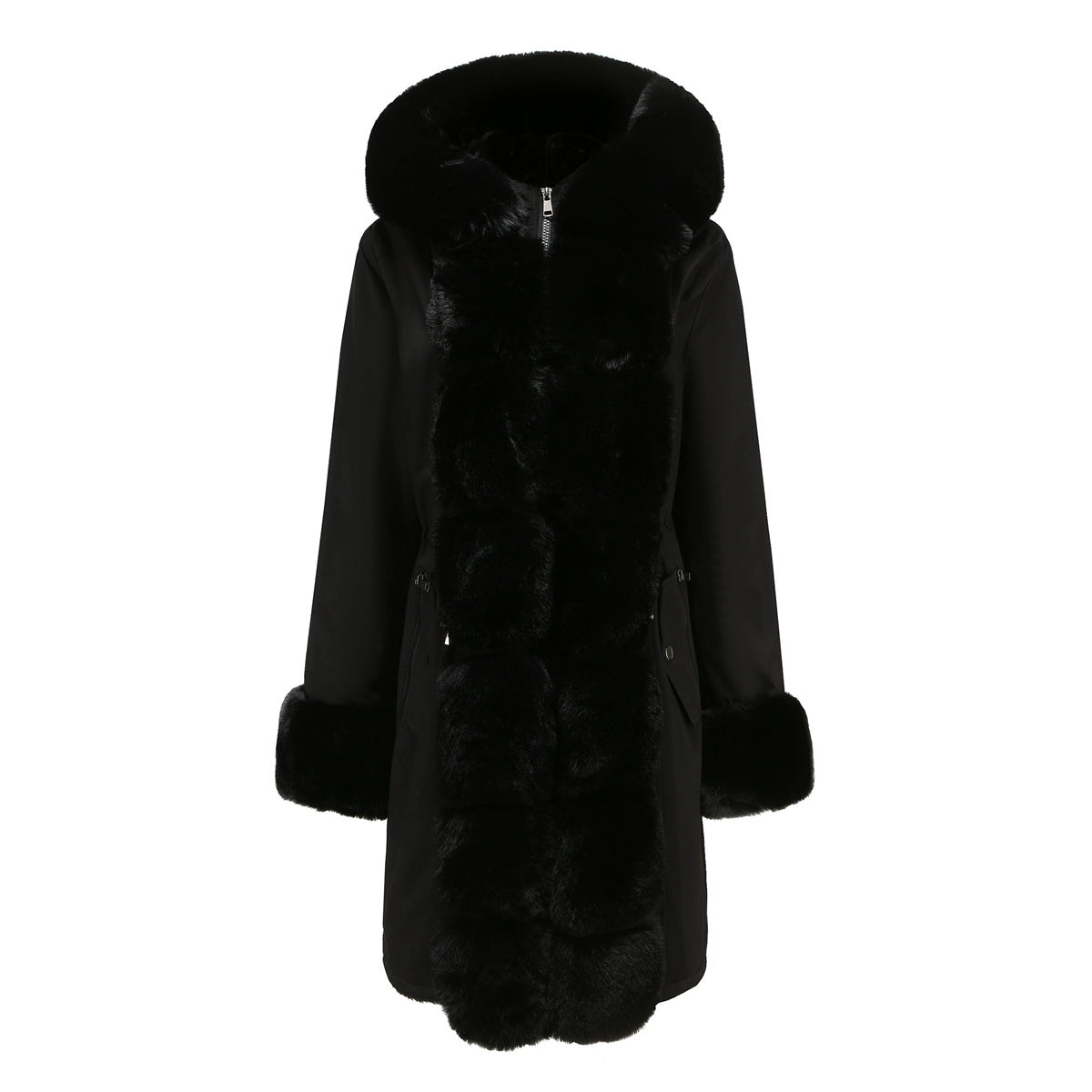 Women - Winter Parka - Detachable Fur Hood - Stylish Warm Outerwear for Cold Weather