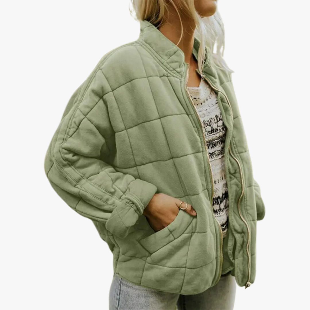 Women's - Oversized, thick transition jacket - Cosy warm with side pockets - Perfect for Cold season