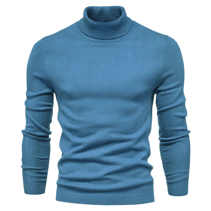 Slim fit knitted jumper turtleneck jumper men