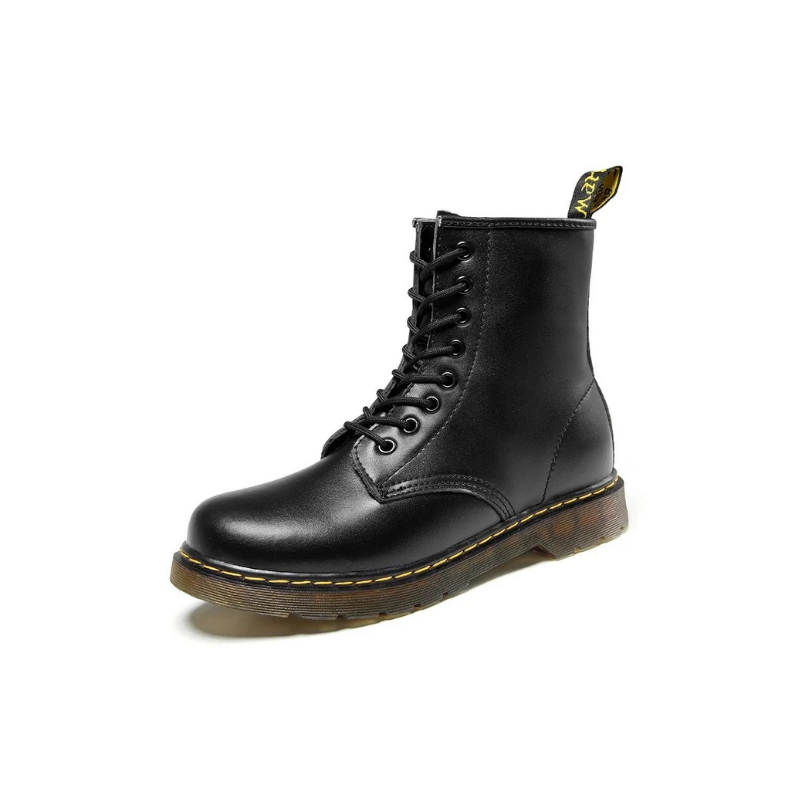 Boots with robust rubber soles and classic lacing