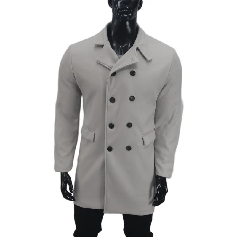 Timeless wool coat with lapel collar