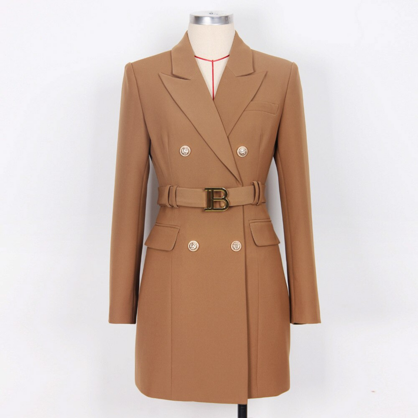 Women - Blazer Dress - Unicoloured - Chic & Elegant Blazer Dress Perfect for Any Occasion