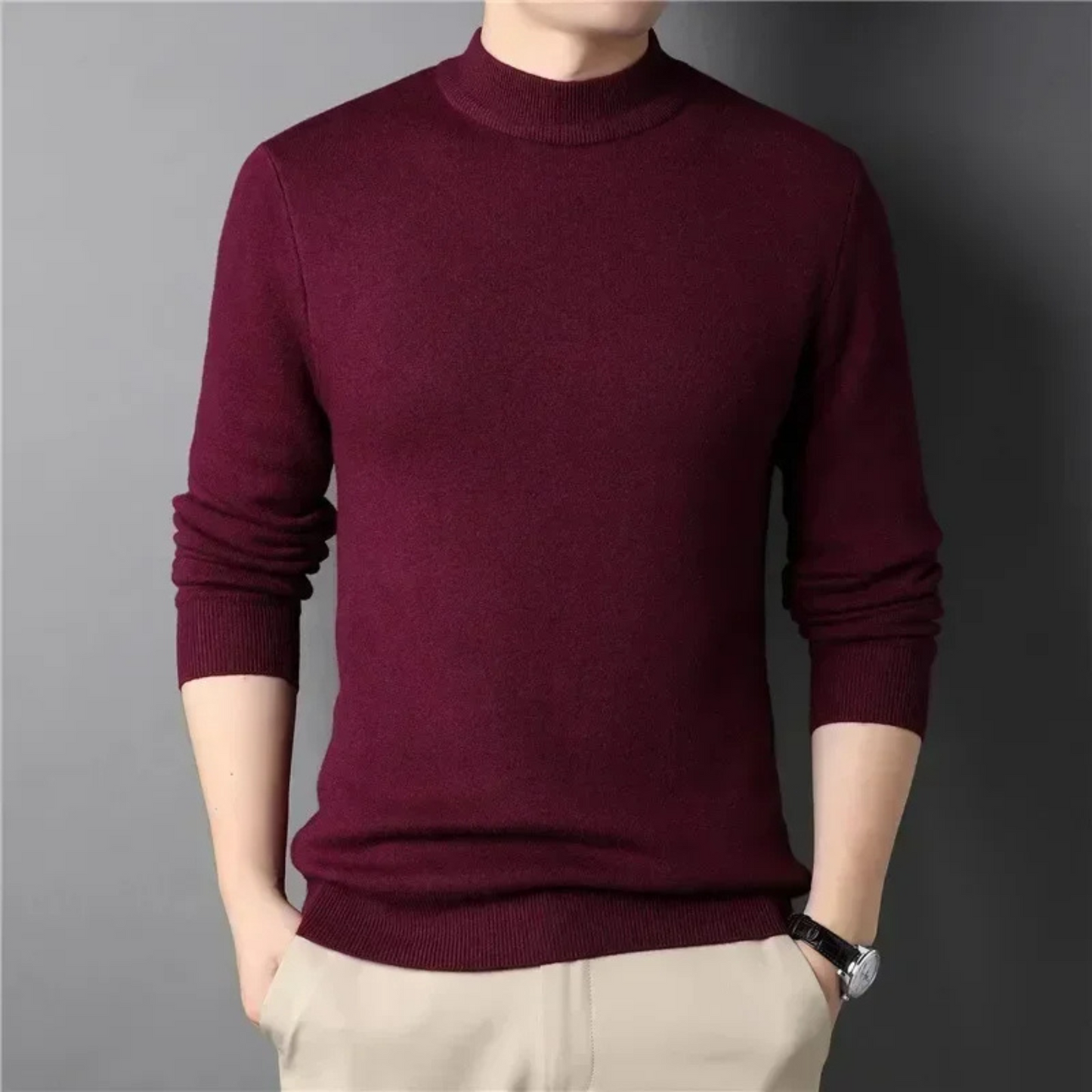 Soft slim fit winter jumper