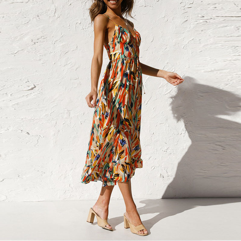 Versatile boho printed dress