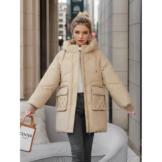 Women Winter Coat - Warm Hooded Jacket - Stylish & Cozy Outerwear for Cold Weather