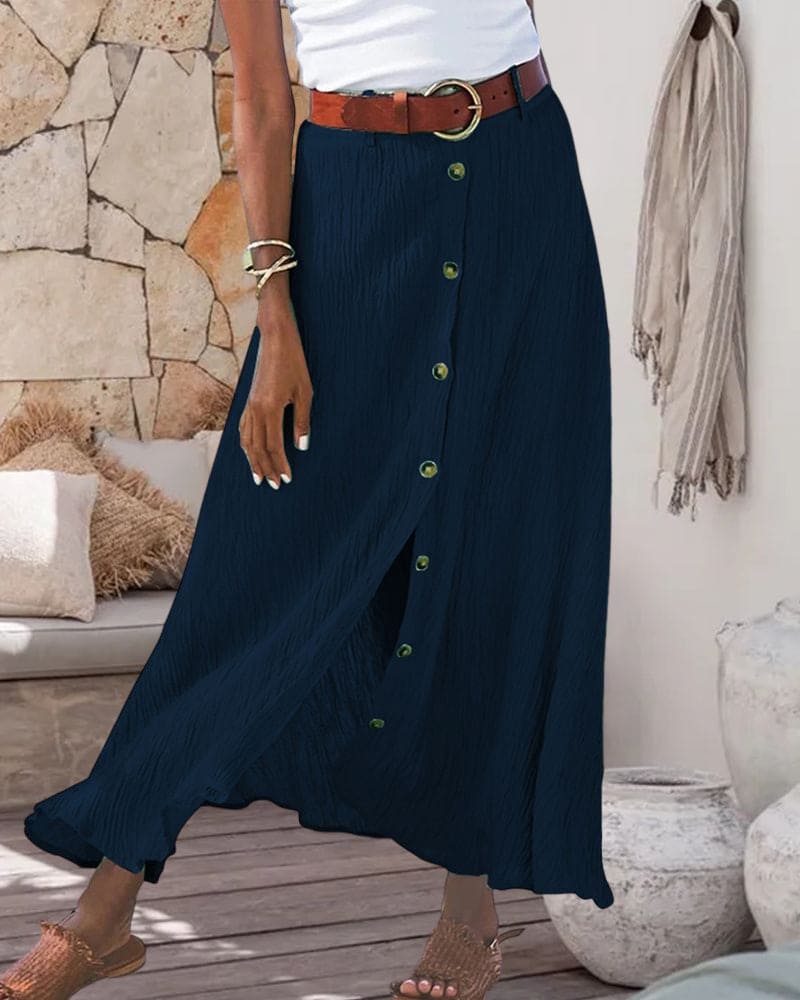 Long skirt in solid colour