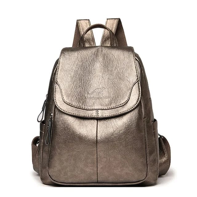 Women's - Leather Rucksack - Stylish & Practical Design - Durable & Trendy Backpack for Everyday Use