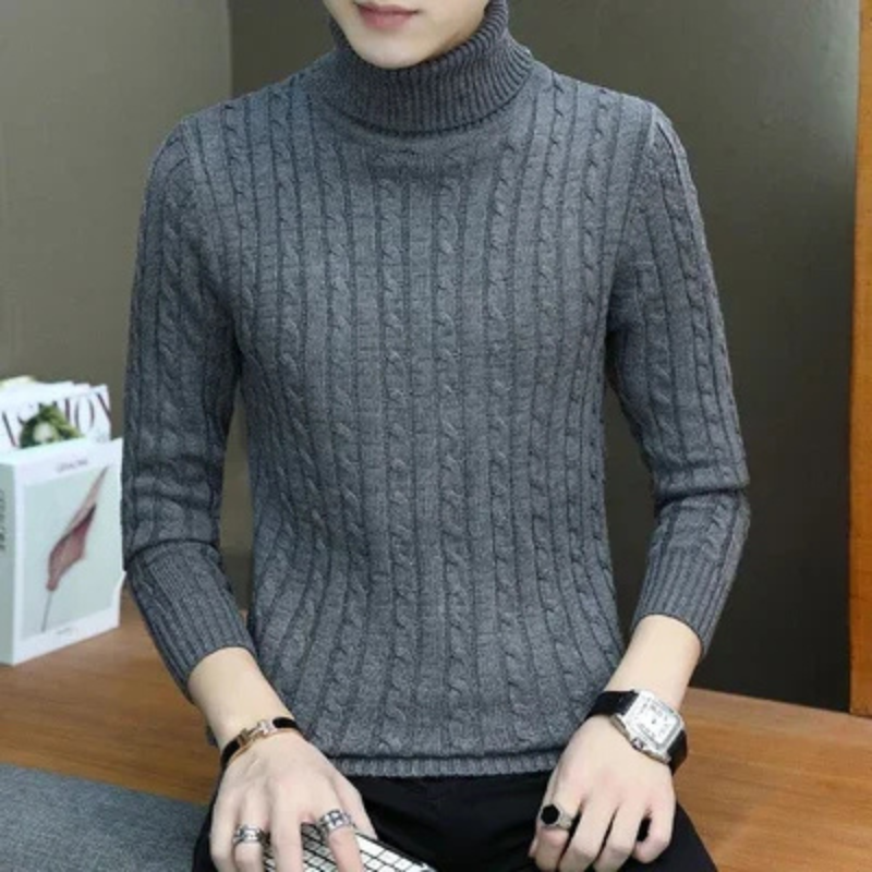 Knitted turtleneck jumper men