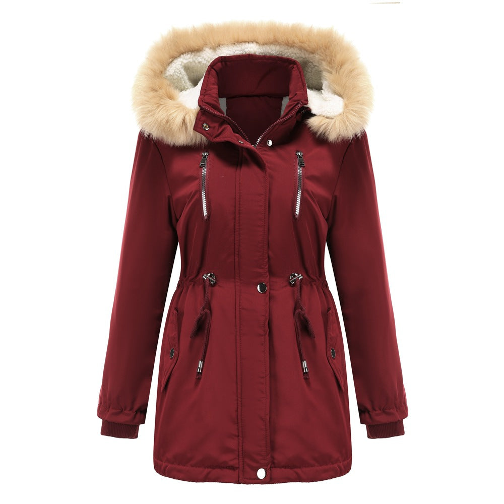 Women - Winter Parka - Thick Lambswool/Cotton Blend - Warm & Stylish Cold Weather Outerwear