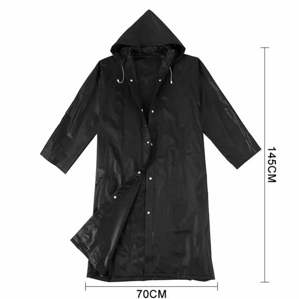 Men's mackintosh long waterproof lightweight with hood