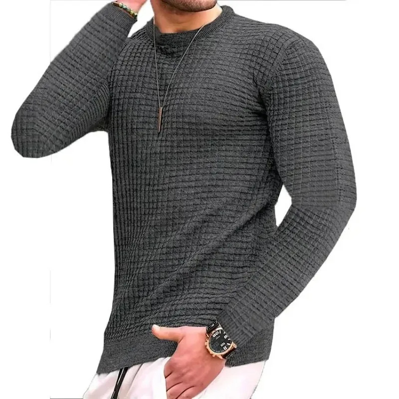 Slim fit men's jumper with structured design for modern men