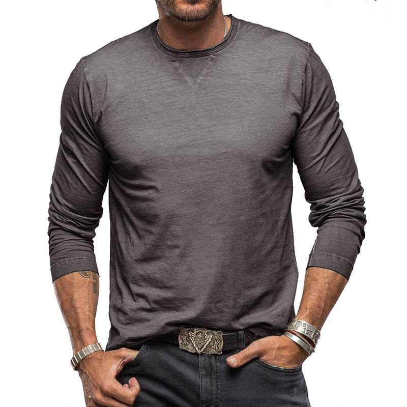 Long-sleeved cotton T-shirt for men