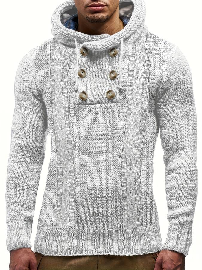 Men - Knitted Hoodie - Comfortable & Stylish - Perfect for Casual Wear