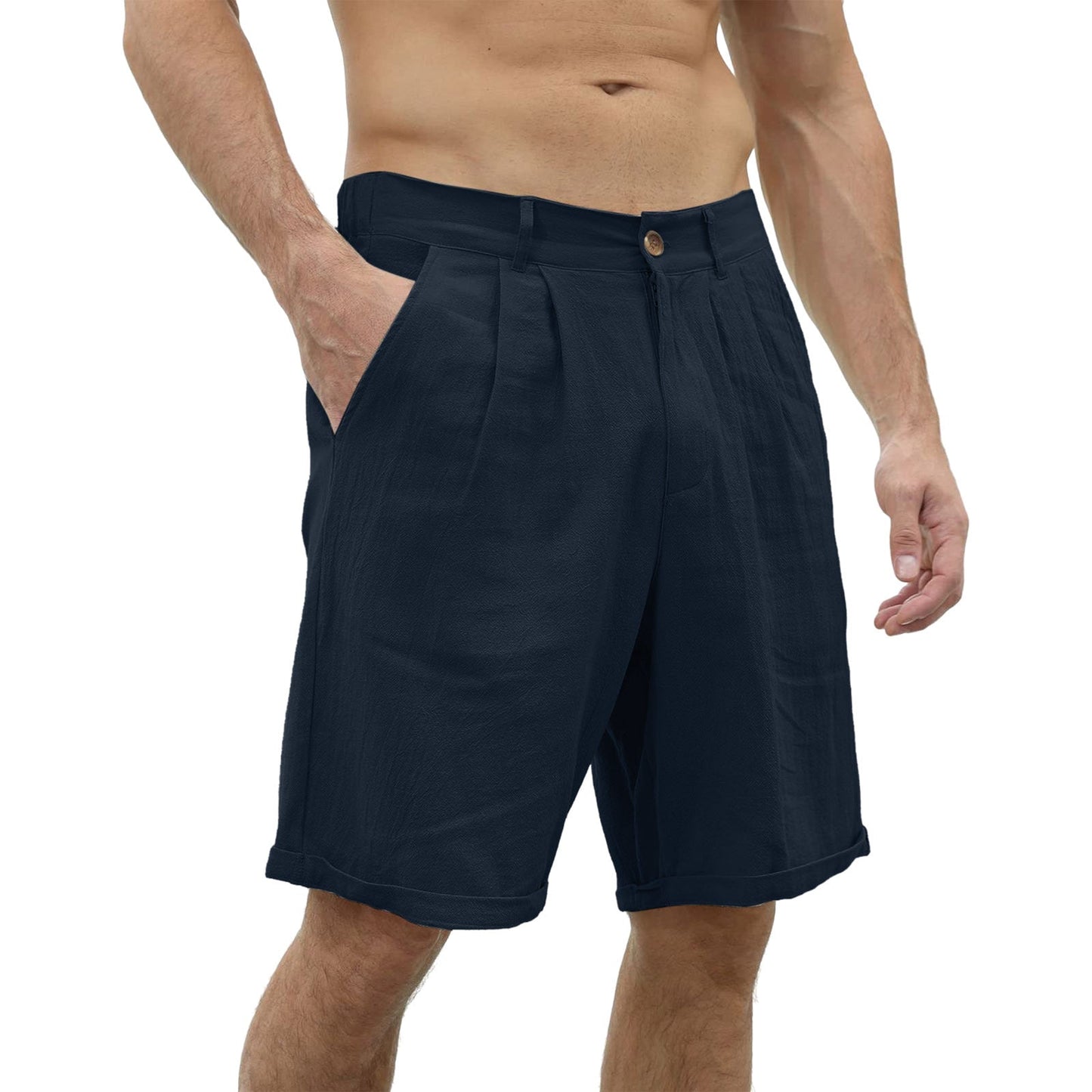 Linen summer shorts for men