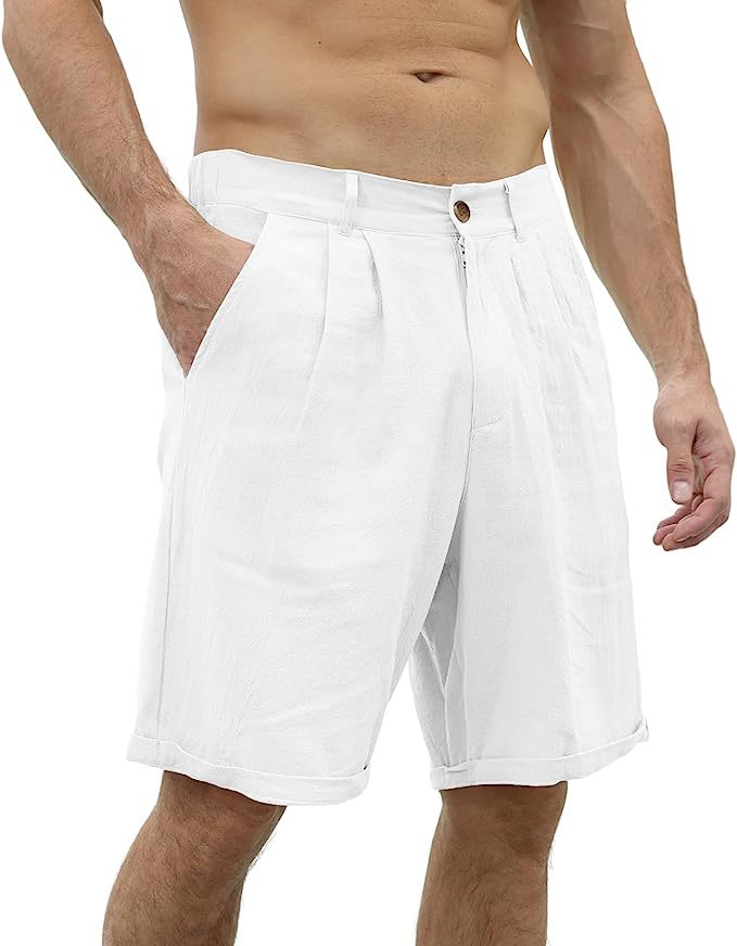 Linen summer shorts for men