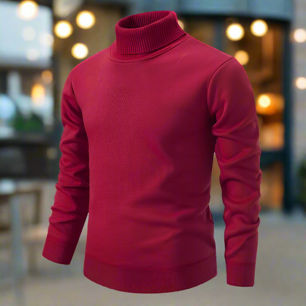 Men - Turtleneck Jumper - Velvet Slim Fit - Stylish Knitwear for All Occasions