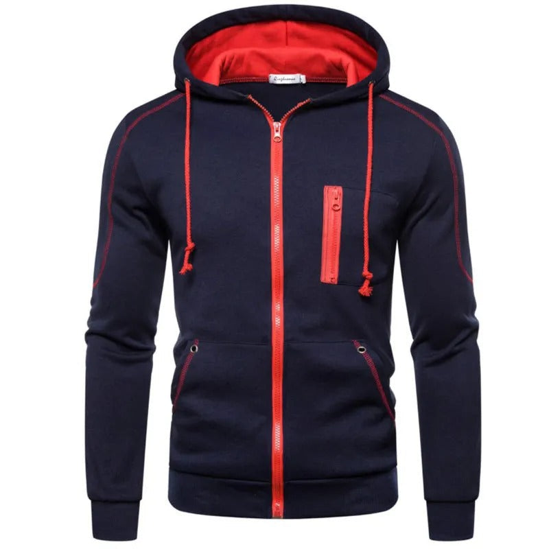 Men - Sports Hoodie - Stylish Drawstring Design - Comfortable Trendy Athletic Wear for Active Lifestyle