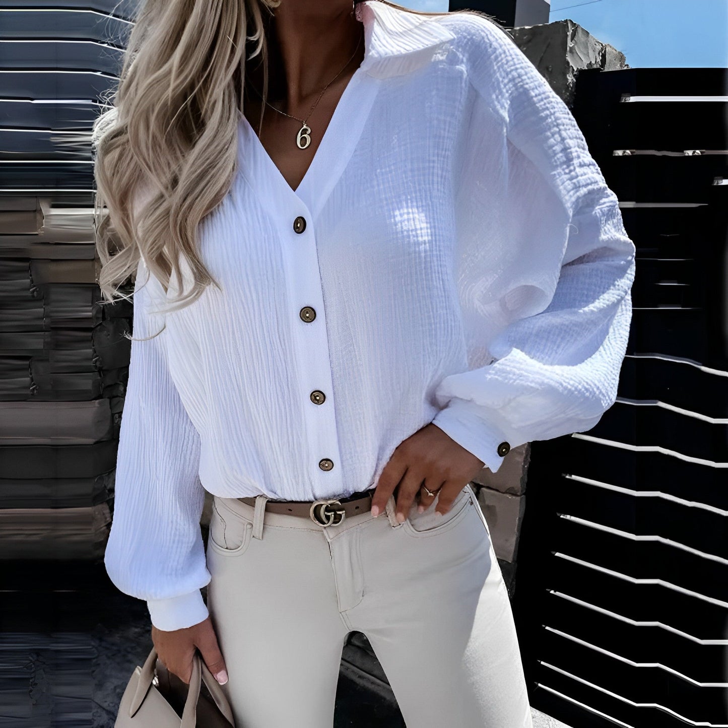 Elegance redefined: Long-sleeved blouse for women 2024