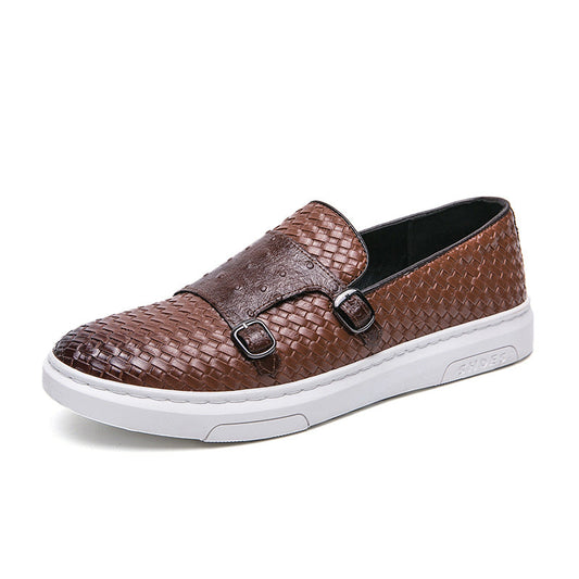 Leather one-pedal loafer