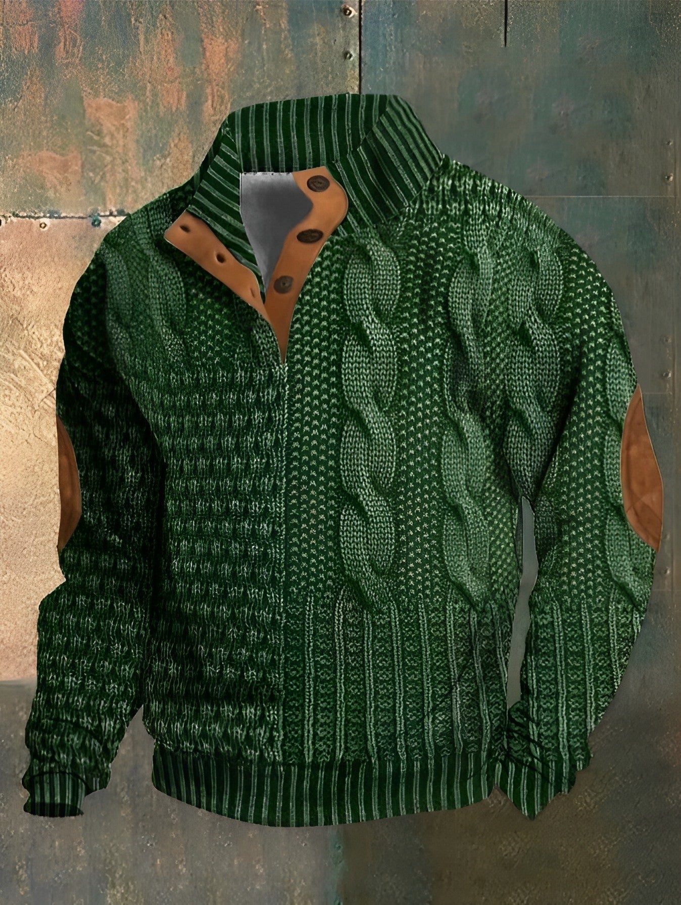 Men - Jumper - 3D-Printed Motif - Stylish Knitwear for Casual Looks