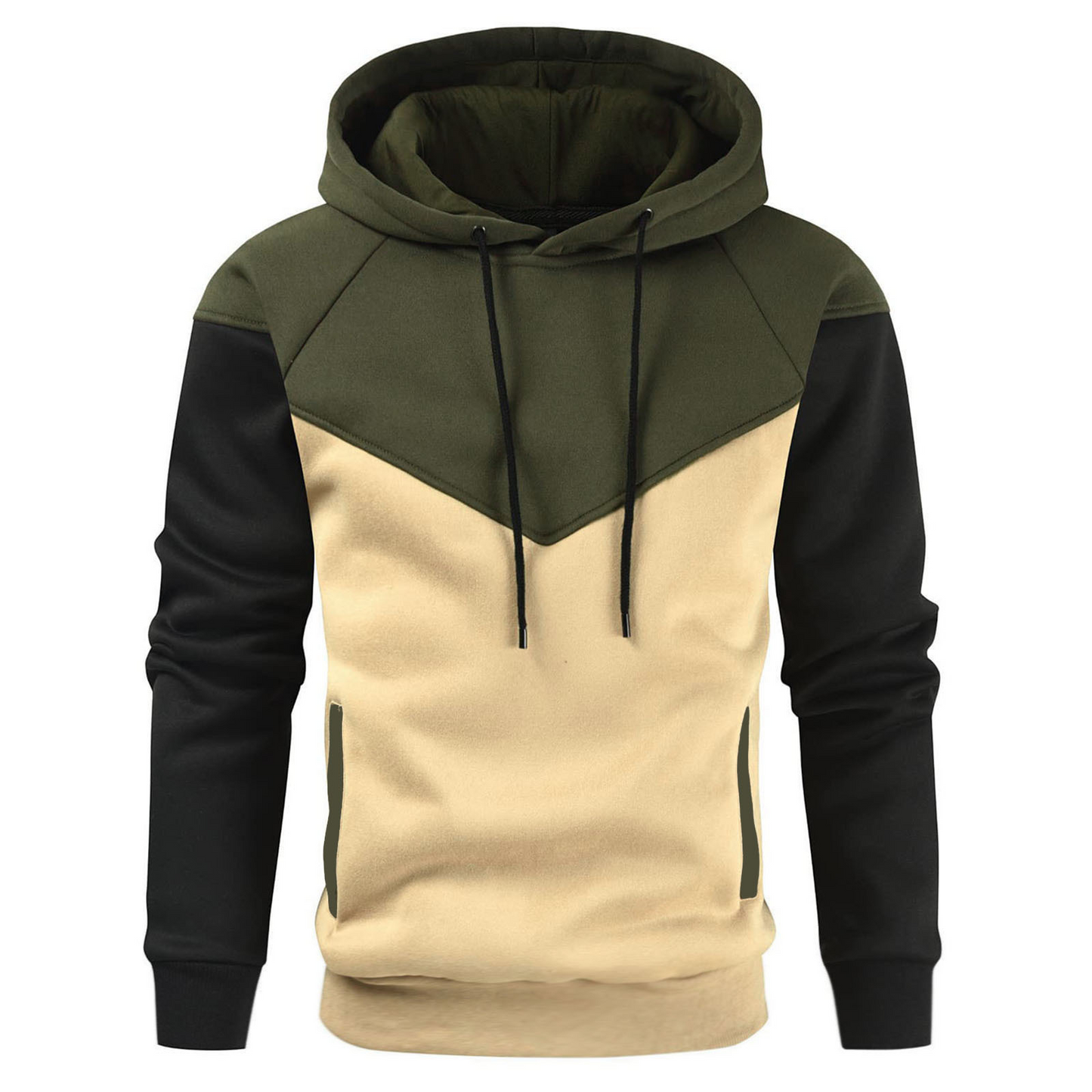 Men - Hoodie - Colour Block Design - Stylish & Comfortable Fashion Hoodie for Everyday Wear