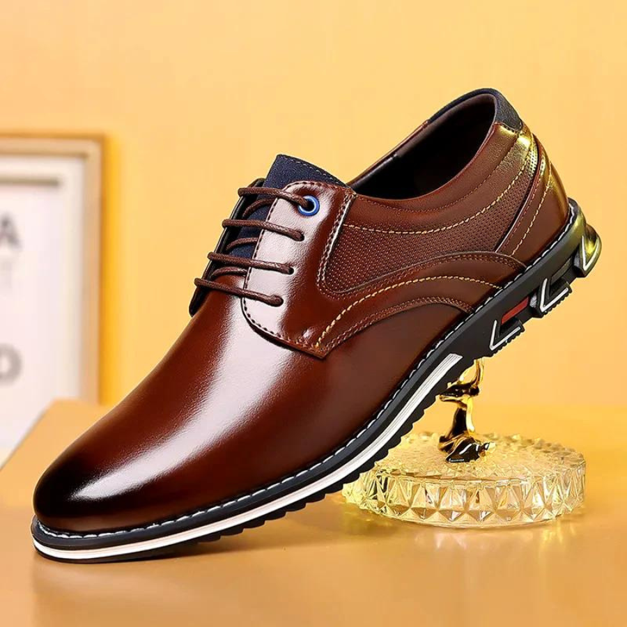 Elegant men's business shoes with laces and non-slip sole