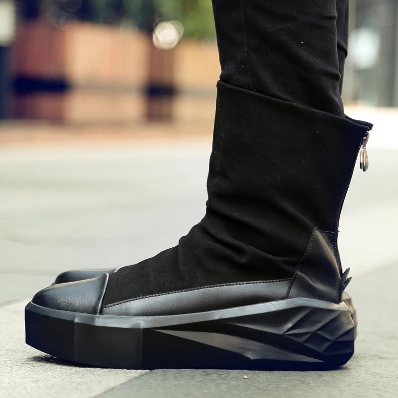 Men's retro platform boots