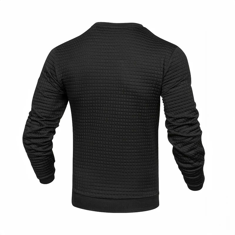 Men's with structure, round neck slim fit jumper