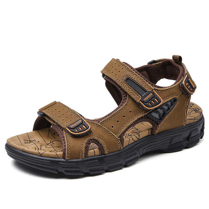 Men's cowhide platform sandals