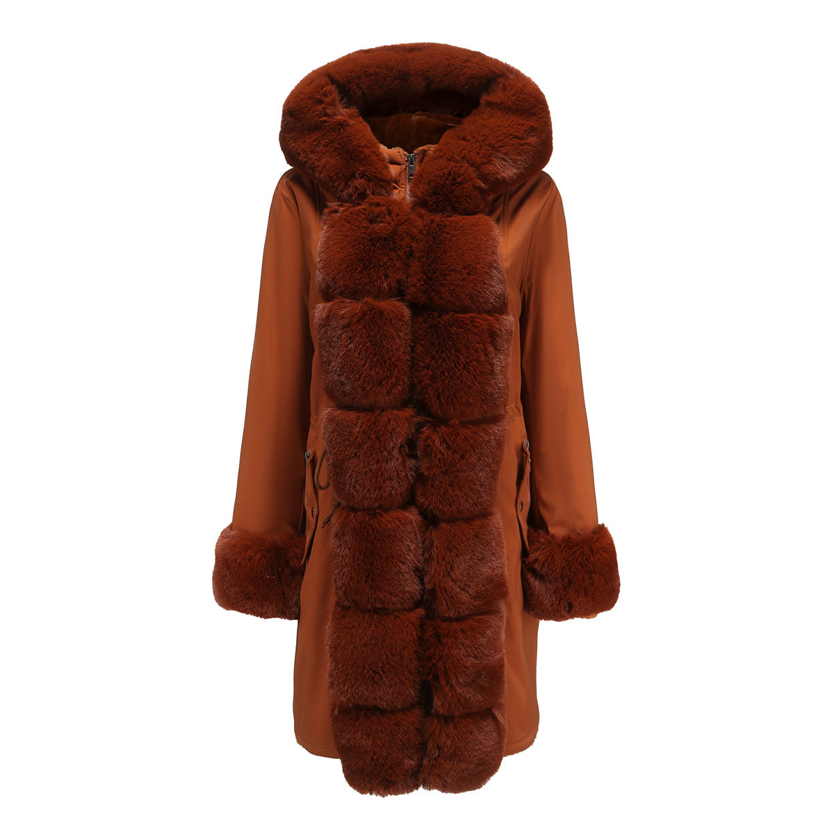 Women - Winter Parka - Detachable Fur Hood - Stylish Warm Outerwear for Cold Weather