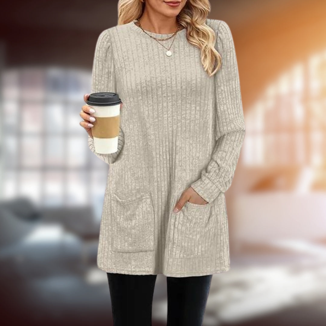 Women - Long Jumper - Elegant Design - Cozy Knit Fabric for Comfort