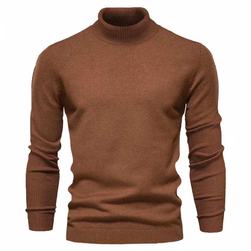 Slim fit knitted jumper turtleneck jumper men