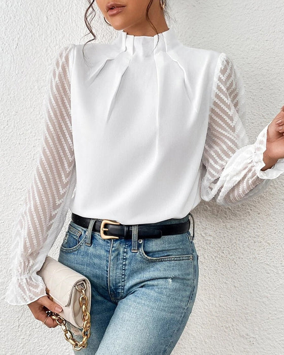 The long-sleeved top in coastal chic