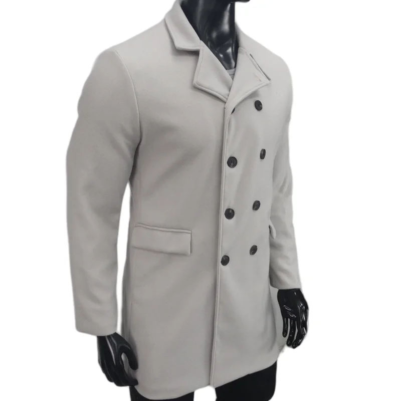 Timeless wool coat with lapel collar