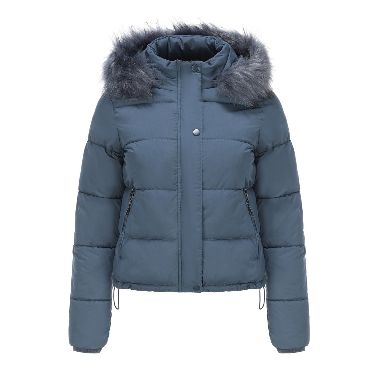 Women - Winter Jacket - Detachable Cotton Hood - Warm Stylish Outerwear for Cold Weather