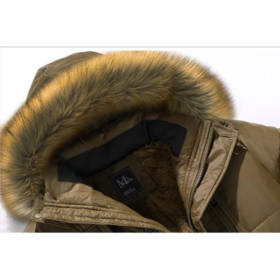 Winter jacket thickly lined with fur collar and zip