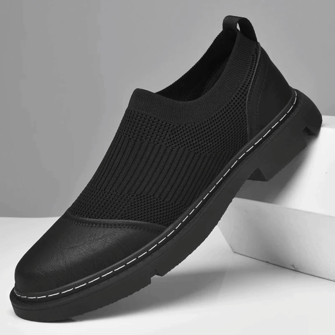 Comfortable slip-on loafers with mesh