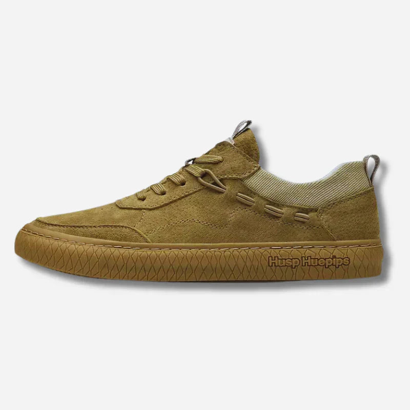 Casual suede sneakers with textured sole