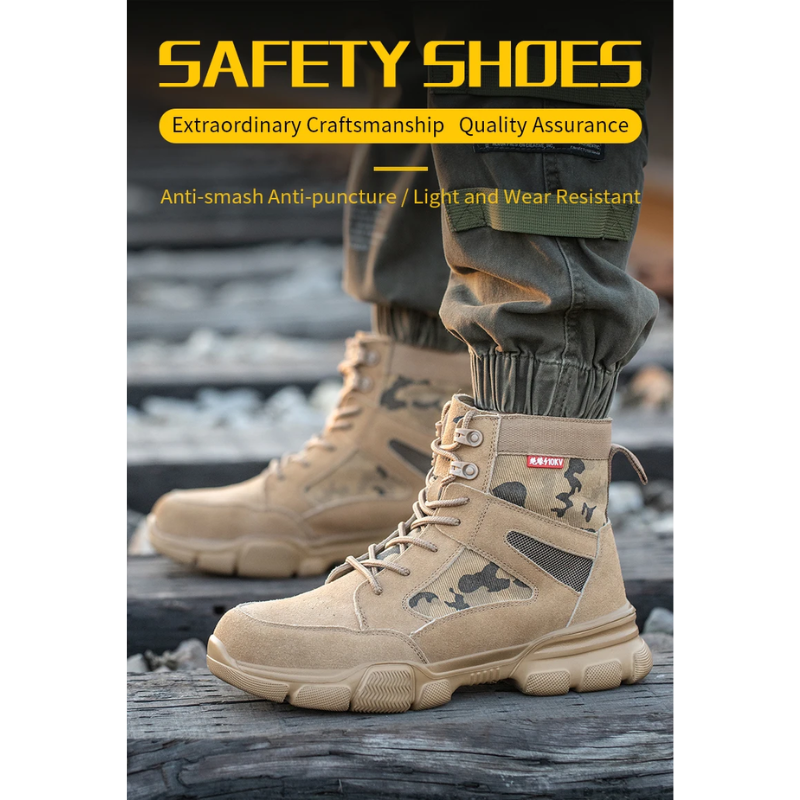 Boots with heat-resistant sole and reinforced toe protection