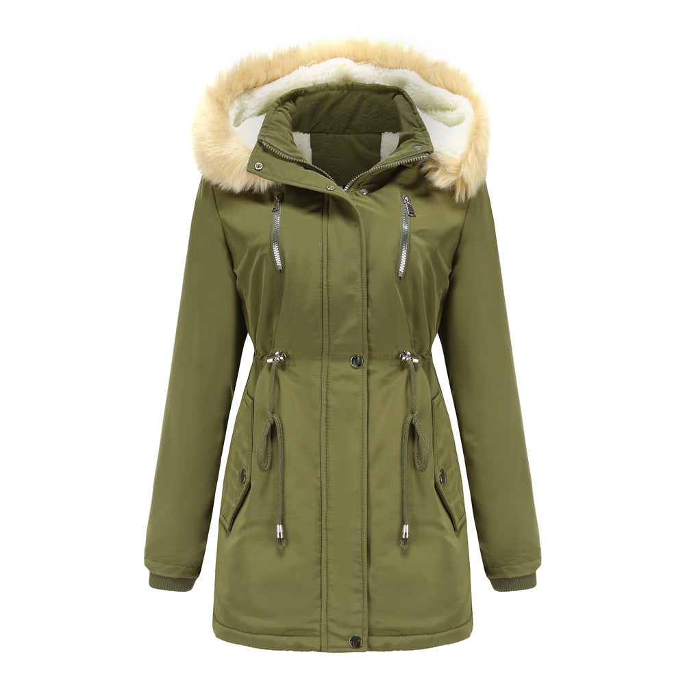 Women - Winter Parka - Thick Lambswool/Cotton Blend - Warm & Stylish Cold Weather Outerwear