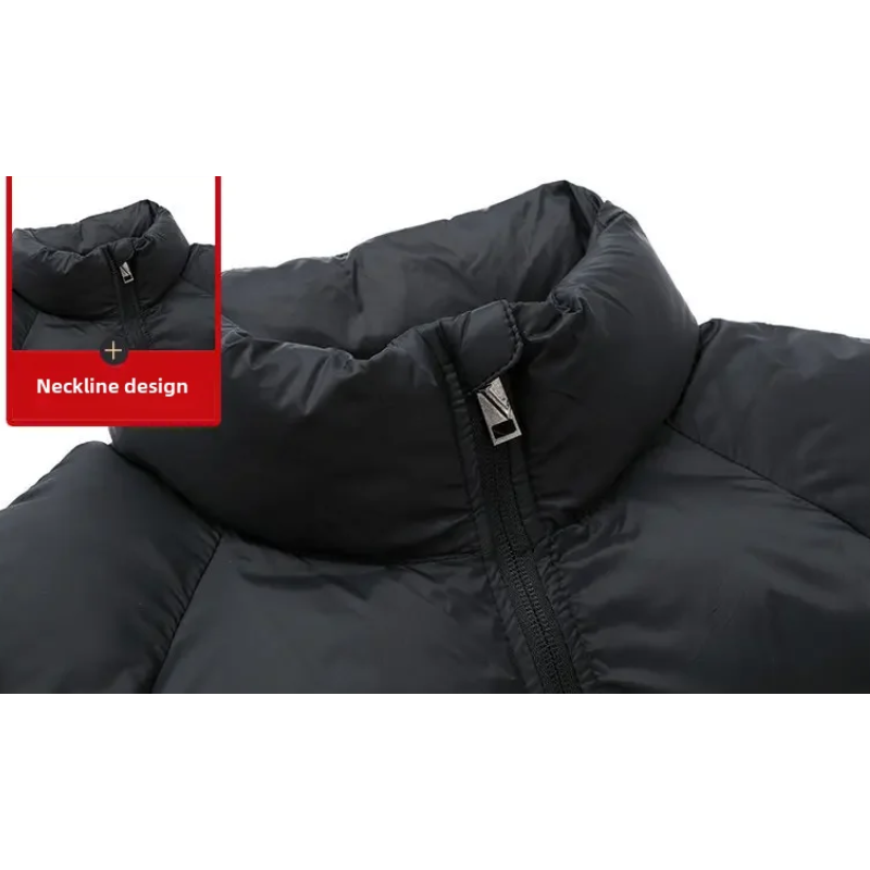 Men's puffer jacket with logo and zip