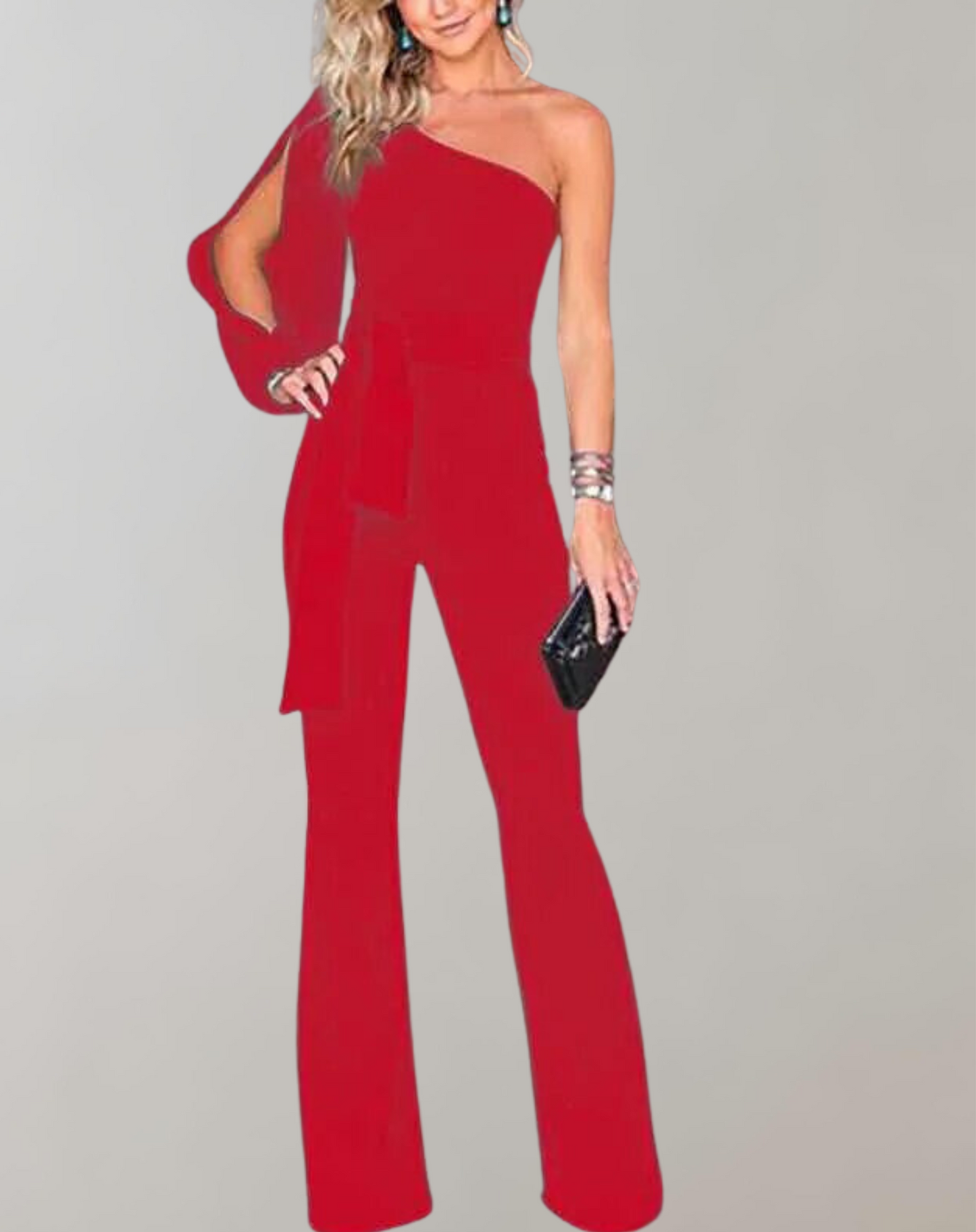 Women's - Jumpsuit - Stylish Long Sleeves - Comfortable and Versatile Fashion Piece