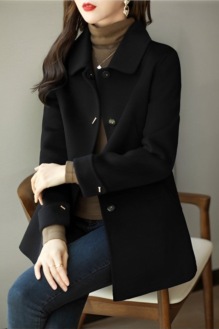 Women - Casual Wool Coat - Slim Fit - Stylish & Comfortable Outerwear for All Occasions