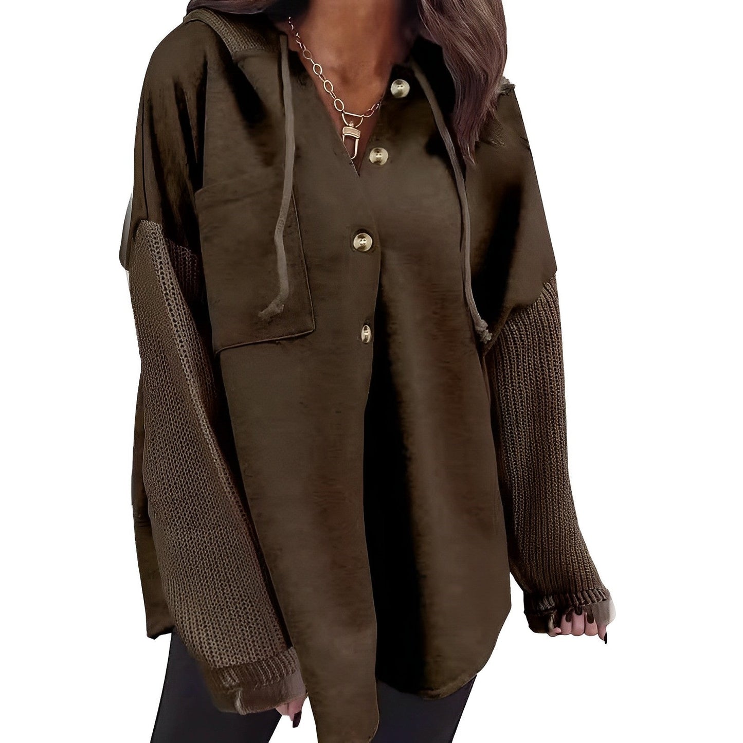 Women - Hoodie - Soft & Comfortable with Buttons - Stylish Casual Wear