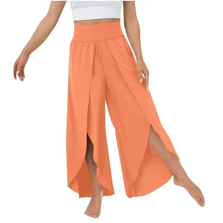 Yoga trousers with wide leg